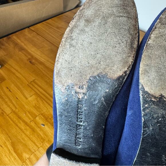 Opening Ceremony Charly Blue Suede Leather Slip On Flats Size 36 - Picture 5 of 7
